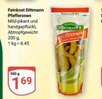 Pfefferonen im Angebot bei GLOBUS in Maintal Pfefferonen Angebote von Feinkost Dittmann bei GLOBUS Maintal für 1,69 €