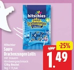 Saure Drachenzungen Lollis von Hitschler für 1,49 € bei EDEKA im Angebot Saure Drachenzungen Lollis von Hitschler im aktuellen EDEKA Prospekt
