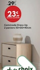 Commode Dress Up 2 paniers 50×30×40cm en promo chez Maxi Bazar Saint-Maur-des-Fossés à 23,99 €