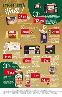 Promotion Foie Gras Cru dans le prospectus Supermarchés Match, valable du 02/12/2025 au 14/12/2025 Promo Foie Gras Cru dans le catalogue Supermarchés Match du moment à la page 28