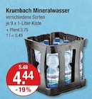 Mineralwasser im V-Markt Prospekt Mineralwasser von Krumbach im aktuellen V-Markt Prospekt für 4,44 €