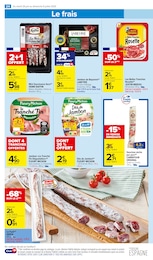 Offre Saucisse sèche dans le catalogue Carrefour Market du moment à la page 28