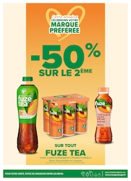 Prix et réduction Fuze Tea dans le prospectus Carrefour Proximité en cours Offre Fuze Tea dans le catalogue Carrefour Proximité du moment à la page 16