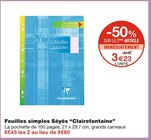 Feuilles simples Séyès - Clairefontaine en promo chez Monoprix Sarcelles à 3,23 €