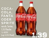 Coca-Cola Angebote von Coca-Cola bei E center Dinslaken für 1,39 €