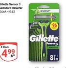 Sensor 3 Sensitive Rasierer Angebote von Gillette bei GLOBUS Bad Kreuznach für 4,99 €