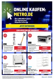 Staubsauger im METRO Prospekt in Haltern am See Aktueller METRO Prospekt mit Staubsauger, "Online kaufen: Metro.de", Seite 1