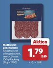 Aktuelles Mettwurst geschnitten Angebot bei combi in Bielefeld ab 1,79 €