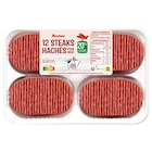 12 Steaks Hachés Pur Bœuf Auchan en promo chez Auchan Hypermarché Carpentras à 12,00 €