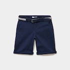 La Halle Marseille - Promo Short chino droit avec ceinture bleu marine garçon Promo Short chino droit avec ceinture bleu marine garçon à 12,99 € dans le catalogue La Halle à Marseille