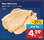 Mais-Hähnchen im Angebot bei Netto Marken-Discount in Halberstadt Mais-Hähnchen Angebote bei Netto Marken-Discount Halberstadt für 4,29 €