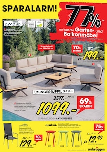 Gartenmöbel im Zurbrüggen Prospekt "GARTENMÖBEL SPARALARM!" mit 8 Seiten (Bottrop)