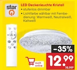 LED Deckenleuchte Kristall von star für 12,99 € bei Netto Marken-Discount im Angebot LED Deckenleuchte Kristall von star im aktuellen Netto Marken-Discount Prospekt