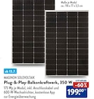Plug-&-Play-Balkonkraftwerk, 350 W im Angebot bei ALDI SÜD in Leinfelden-Echterdingen Plug-&-Play-Balkonkraftwerk, 350 W Angebote von MAGINON SOLOVOLTAIK bei ALDI SÜD Leinfelden-Echterdingen für 199,00 €