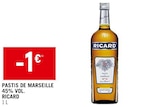 Pastis de Marseille 45% VOL - RICARD en promo chez Spar Grenoble