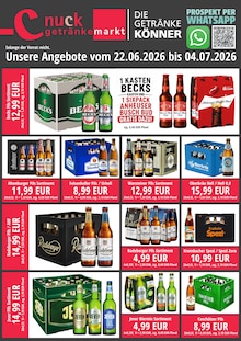 Warsteiner im Nuck Getränke Prospekt "DIE GETRÄNKEKÖNNER" mit 2 Seiten (Pirna)