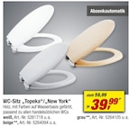 WC-Sitz „Topeka“/„New York“ von  im aktuellen toom Baumarkt Prospekt für 39,99 €