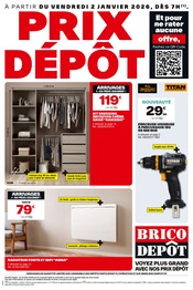 Prospectus Bricolage Brico Dépôt en cours à Auterive et alentours, "PRIX DÉPÔT", 20 pages, 02/01/2026 - 29/01/2026 Catalogue Bricolage Brico Dépôt en cours à Auterive et alentours, "PRIX DÉPÔT", 20 pages, 02/01/2026 - 29/01/2026