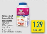 Unsere frische Schlagsahne Angebote von Sachsen Milch bei diska Zwickau für 1,29 €