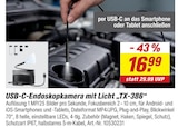 USB-C-Endoskopkamera mit Licht „TX-386“ von  im aktuellen toom Baumarkt Prospekt für 16,99 €