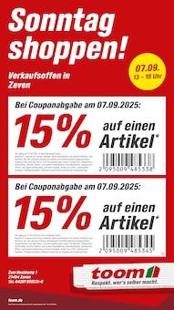 Aktueller toom Baumarkt Prospekt (Seedorf, Rotenburg (Wümme)) toom Baumarkt Prospekt mit 1 Seiten (Seedorf, Rotenburg (Wümme))