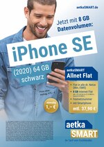 aetka Prospekt für Köln mit 1 Seiten aetka Prospekt für Köln: "Jetzt mit 8 GB Datenvolumen: iPhone SE", 1 Seiten, 01.05.2020 - 31.05.2020
