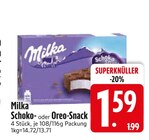 Schoko- oder Snack im Angebot bei EDEKA in Landshut Schoko- oder Snack Angebote von Milka oder Oreo bei EDEKA Landshut für 1,59 €