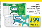 Aloe Vera Toilettenpapier Angebote von Regina bei diska Erlangen für 2,99 €