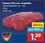 Netto Marken-Discount Neu Weitendorf - Falsches Filet vom Jungbullen Angebot im Prospekt Falsches Filet vom Jungbullen bei Netto Marken-Discount im Neu Weitendorf Prospekt für 1,39 €
