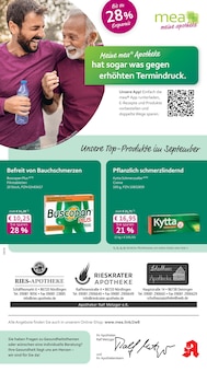 mea - meine apotheke Prospekt der Woche "Unsere September-Angebote" Seite 1, 01.09.2025 bis 30.09.2025 für Nördlingen Aktueller mea - meine apotheke Prospekt "Unsere September-Angebote" Seite 1 von 4 Seiten für Nördlingen