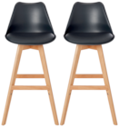 Lot de 2 tabourets de bar "brina" noirs - Brico Dépôt à Caen Lot de 2 tabourets de bar "brina" noirs en promo chez Brico Dépôt Caen à 79,90 €