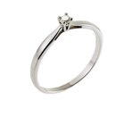 Bague solitaire en or gris diamant 4 griffes en promo à 399,00 € chez E.Leclerc Bague solitaire en or gris diamant 4 griffes dans le catalogue E.Leclerc