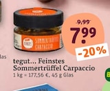 Aktuelles Feinstes Sommertrüffel Carpaccio Angebot bei tegut in Nürnberg ab 7,99 €