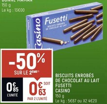 Vival Vanves - BISCUITS ENROBÉS DE CHOCOLAT AU LAIT FUSETTI Promo BISCUITS ENROBÉS DE CHOCOLAT AU LAIT FUSETTI dans le catalogue Vival "Le grand live des marques #Les promos font le show ! !" à Vanves