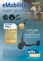 aetka Prospekt für Köln mit 1 Seite aetka Prospekt für Köln: "eMobilität super günstig!", 1 Seite, 06.06.2023 - 30.06.2023