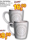 2er-Set Kaffeebecher für 16,99 € bei Opti-Megastore im Angebot 2er-Set Kaffeebecher im aktuellen Opti-Megastore Prospekt