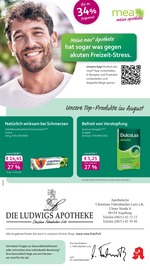 mea - meine apotheke Apotheken Prospekt der aktuellen Woche mit 4 Seiten, gültig von 01.08.2026 bis 31.08.2026, in Augsburg und Umgebung Aktueller mea - meine apotheke Apotheken Prospekt in Augsburg und Umgebung, "Unsere August-Angebote" mit 4 Seiten, 01.08.2026 - 31.08.2026
