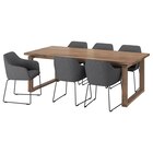 Tisch und 6 Stühle Eichenfurnier braun las./Gunnared dunkelgrau schwarz Angebote von MÖRBYLÅNGA / TOSSBERG bei IKEA Ibbenbüren für 1.278,94 €