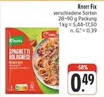 Fix Spaghetti Bolognese im EDEKA Prospekt Fix Spaghetti Bolognese von Knorr im aktuellen EDEKA Prospekt für 0,49 €