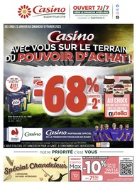 Catalogue Casino Supermarchés à Épinal, avec 36 pages Prospectus Casino Supermarchés à Épinal, "Casino avec vous sur le terrain du pouvoir d'achat !", 36 pages, 23/01/2023 - 05/02/2023