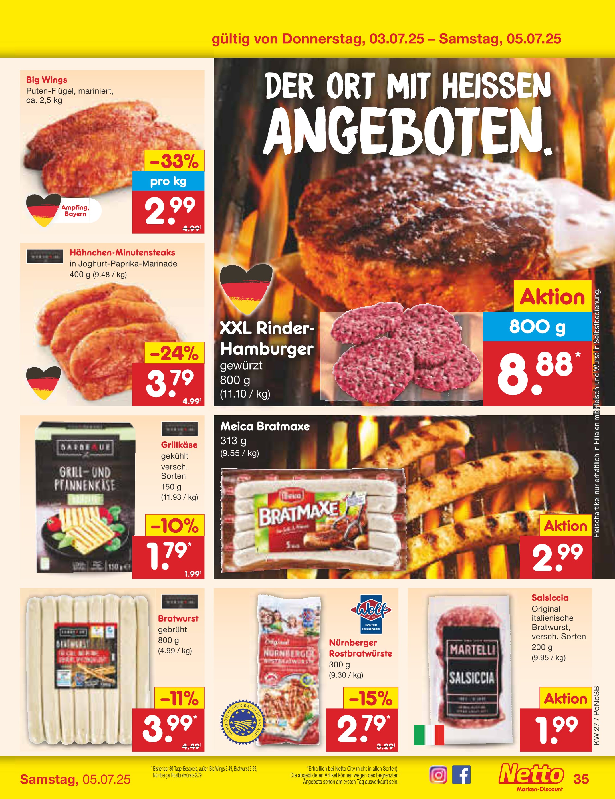 Bratwurst im aktuellen Netto Marken-Discount Prospekt (Regensburg) Bratwurst im Netto Marken-Discount Prospekt "Aktuelle Angebote" mit 63 Seiten (Regensburg)