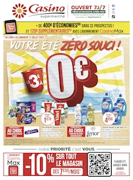 Catalogue Casino Supermarchés à Ermont, avec 40 pages Prospectus Casino Supermarchés à Ermont, "Votre été zéro souci !", 40 pages, 04/07/2022 - 17/07/2022