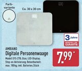 Aktuelle Haushaltskleingeräte Angebote bei ALDI Nord in Bielefeld Aktuelles Digitale Personenwaage Angebot bei ALDI Nord in Bielefeld ab 7,99 €