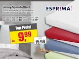 Jersey-Spannbetttuch im Angebot bei Witthus Heimtex-Fachmarkt GmbH in Oldenburg Jersey-Spannbetttuch Angebote von ESPRIMA HOME bei Witthus Heimtex-Fachmarkt GmbH Oldenburg für 9,99 €