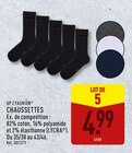 Chaussettes - UP 2 FASHION - Aldi à Mulhouse Chaussettes - UP 2 FASHION en promo chez Aldi Mulhouse à 4,99 €