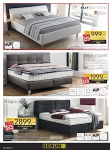 Bett im aktuellen BRAUN Möbel-Center Prospekt (Reutlingen) Bett im BRAUN Möbel-Center Prospekt "NEUERÖFFNUNG" mit 20 Seiten (Reutlingen)