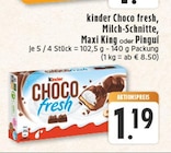 Choco fresh, Milch-Schnitte, Maxi King oder Pingui Angebote von kinder bei E center Köln für 1,19 €