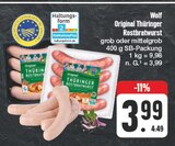 Original Thüringer Rostbratwurst von Wolf im aktuellen EDEKA Prospekt für 3,99 €
