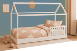 Lit cabane avec barrière 90×190cm à 59,99 € dans le catalogue Maxi Bazar