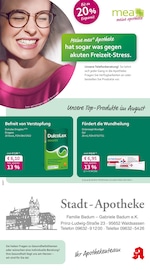 Aktueller mea - meine apotheke Apotheken Prospekt in Tirschenreuth und Umgebung, "Unsere August-Angebote" mit 4 Seiten, 01.08.2025 - 31.08.2025